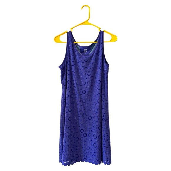 Title Nine Purple Sheath Mini Dress Sleeveless Scoop Neck - Picture 1 of 8